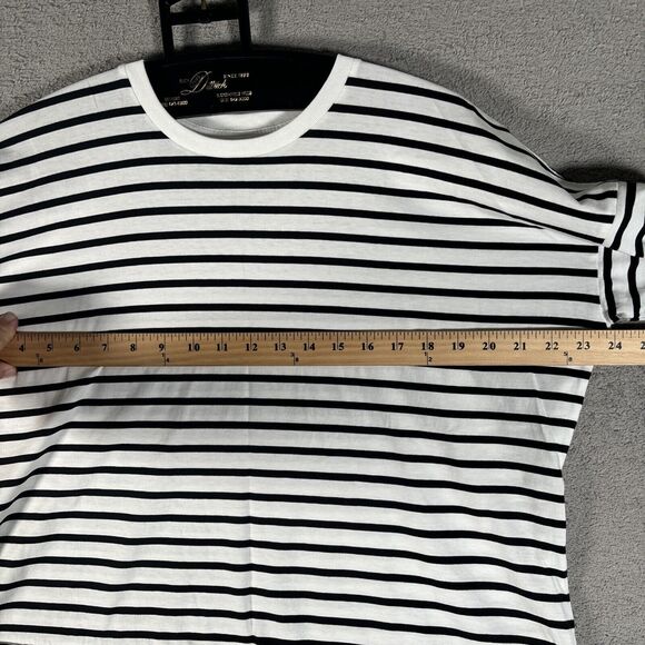 Uniqlo Women’s Size S Long Sleeve Stripe Top Black White‎ Light Weight Blouse - Picture 6 of 11